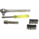 Darrahopens Tools > Other Tools > Tool Sockets 50 pcs 1/4" 3/8" Socket Wrench Set With Reversible Ratchet Handle Drive 12 pcs Hexagon Screw Bits With Case