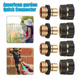 Darrahopens Tools > Other Tools > Tool Sockets American Standard 3/4 Inch Brass Quick Connect Garden Hose Adapter (4 Male & 4 Female)