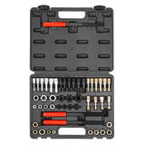 Darrahopens Tools > Other Tools > Tool Sockets VEVOR 49-Piece Thread Chaser Set, UNC UNF and Metric Thread Restorer Tool, Rethreading Tool Kit with 22 Taps 24 Dies 3 Thread Files Storage Case, Heat Treated Steel, for Mechanics DIY Enthusiasts