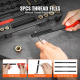 Darrahopens Tools > Other Tools > Tool Sockets VEVOR 49-Piece Thread Chaser Set, UNC UNF and Metric Thread Restorer Tool, Rethreading Tool Kit with 22 Taps 24 Dies 3 Thread Files Storage Case, Heat Treated Steel, for Mechanics DIY Enthusiasts