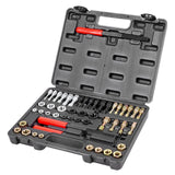 Darrahopens Tools > Other Tools > Tool Sockets VEVOR 49-Piece Thread Chaser Set, UNC UNF and Metric Thread Restorer Tool, Rethreading Tool Kit with 22 Taps 24 Dies 3 Thread Files Storage Case, Heat Treated Steel, for Mechanics DIY Enthusiasts