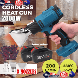Darrahopens Tools > Power Tools 2000W Electric Hot Air Heat Gun with Nozzles Cordless Handheld For Makita 18V AU