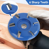 Darrahopens Tools > Power Tools > Chainsaws Chainsaw Wood Router, 6 Teeth Stump Grinder Angle Grinder for Wood Milling