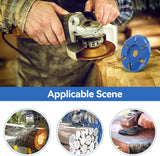Darrahopens Tools > Power Tools > Chainsaws Chainsaw Wood Router, 6 Teeth Stump Grinder Angle Grinder for Wood Milling