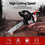 Darrahopens Tools > Power Tools > Chainsaws Giantz 42CC Petrol Chainsaw 16'' Bar Chain Saw Lightweight for Pruning Cutting