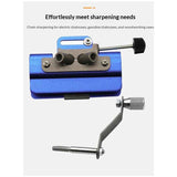 Darrahopens Tools > Power Tools > Chainsaws Portable Hand Crank Tool with 3 Sharpening Rods, Storage Bag, Gloves & Cleaning Brush - Chainsaw Sharpening Jig Kit for Chain Saw and Electric Saw blue
