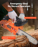 Darrahopens Tools > Power Tools > Chainsaws VEVOR 25 cc Gas Chainsaw, 305 mm Gas Powered Chainsaw, 0.75 kW Power Chain Saw with Non-Slip Handle, Gas-Powered Chainsaws with Dual Fuel Tanks, For Wood Cutting, Tree Trimming, and Land Clearing