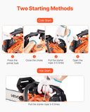 Darrahopens Tools > Power Tools > Chainsaws VEVOR 25 cc Gas Chainsaw, 305 mm Gas Powered Chainsaw, 0.75 kW Power Chain Saw with Non-Slip Handle, Gas-Powered Chainsaws with Dual Fuel Tanks, For Wood Cutting, Tree Trimming, and Land Clearing
