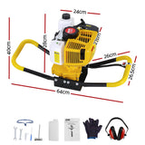 Darrahopens Tools > Power Tools Giantz 74CC Post Hole Digger Motor Only Petrol Engine Yellow