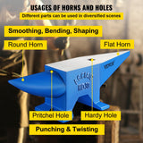 Darrahopens Tools > Power Tools > Nailers & Staplers VEVOR Pro Horn Anvil , 30KG/66.1LBS Weight Steel Anvil Blacksmith Blacksmith Anvil, Portable Rugged Cast Iron Anvil Blacksmith Anvil Stable Workbench Blacksmith Forge Anvil Tool