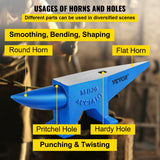 Darrahopens Tools > Power Tools > Nailers & Staplers VEVOR Single Horn Anvil 44Lbs Steel Anvil Blacksmith for Sale Forge Tools and Equipment Anvil Rugged Round and Square Hole Horn Anvil Blacksmith Jewelers Metalsmith Blacksmith Tool