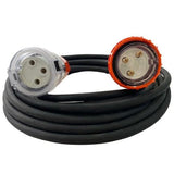 Darrahopens Tools > Power Tools > Outdoor Power Equipment 32 Amp 5m 3 Pin Extension Lead Single Phase 250V Rubber Cable Male/Female Plug