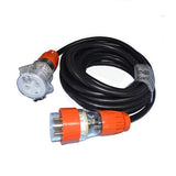 Darrahopens Tools > Power Tools > Outdoor Power Equipment 32 Amp 5m 3 Pin Extension Lead Single Phase 250V Rubber Cable Male/Female Plug