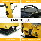 Darrahopens Tools > Power Tools > Outdoor Power Equipment BAUMR-AG 185kg Reversible Vibratory Plate Compactor, Commercial 9HP 270cc, 500x700mm, Wheel Kit, for Sand Soil Gravel Asphalt (BCX-950)