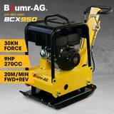 Darrahopens Tools > Power Tools > Outdoor Power Equipment BAUMR-AG 185kg Reversible Vibratory Plate Compactor, Commercial 9HP 270cc, 500x700mm, Wheel Kit, for Sand Soil Gravel Asphalt (BCX-950)