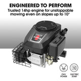 Darrahopens Tools > Power Tools > Outdoor Power Equipment BAUMR-AG 38" Ride On Mower Tractor, Electric Start, 14hp 452cc, Hydrostatic, 100kg Towing, 7 Cut Heights