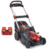 Darrahopens Tools > Power Tools > Outdoor Power Equipment BAUMR-AG 620CXS 40V SYNC 21" Self-Propelled Cordless Lawn Mower Kit, VertiStore, Fast Charger, 2 x 4Ah Batteries, 8 Heights, Brushless, 510mm Cut Width