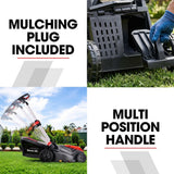 Darrahopens Tools > Power Tools > Outdoor Power Equipment BAUMR-AG 620CXS 40V SYNC 21" Self-Propelled Cordless Lawn Mower Kit, VertiStore, Fast Charger, 2 x 4Ah Batteries, 8 Heights, Brushless, 510mm Cut Width