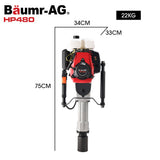 Darrahopens Tools > Power Tools > Outdoor Power Equipment BAUMR-AG HP480 55cc 4-Stroke Petrol Post Driver, with 2 Piling Socket Sleeves