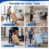 Darrahopens Tools > Power Tools > Outdoor Power Equipment Folding Hand Truck, 1 Pack Portable Dolly Cart with Telescoping Handle, Lightweight Aluminum Alloy Foldable Hand Truck with Solid Rubber Wheels, Compact Moving Cart for Home, Office, Shopping, Travel