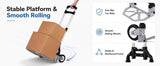 Darrahopens Tools > Power Tools > Outdoor Power Equipment Folding Hand Truck, 1 Pack Portable Dolly Cart with Telescoping Handle, Lightweight Aluminum Alloy Foldable Hand Truck with Solid Rubber Wheels, Compact Moving Cart for Home, Office, Shopping, Travel