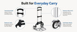 Darrahopens Tools > Power Tools > Outdoor Power Equipment Folding Hand Truck, 1 Pack Portable Dolly Cart with Telescoping Handle, Lightweight Aluminum Alloy Foldable Hand Truck with Solid Rubber Wheels, Compact Moving Cart for Home, Office, Shopping, Travel