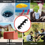 Darrahopens Tools > Power Tools > Outdoor Power Equipment Giantz Post Hole Digger Auger Drill Bit 200mm with 80cm Extension Shaft Black