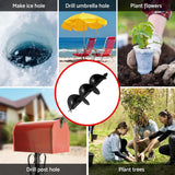 Darrahopens Tools > Power Tools > Outdoor Power Equipment GIANTZ Post Hole Digger Auger Drill Bit 300mm with 80cm Extension Shaft Black