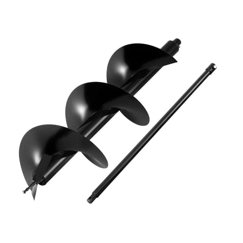 Darrahopens Tools > Power Tools > Outdoor Power Equipment GIANTZ Post Hole Digger Auger Drill Bit 300mm with 80cm Extension Shaft Black