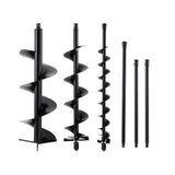 Darrahopens Tools > Power Tools > Outdoor Power Equipment Giantz Post Hole Digger Auger Drill Bit Set 100mm 200mm 300mm Carbon Steel Black