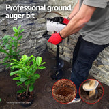Darrahopens Tools > Power Tools > Outdoor Power Equipment Giantz Post Hole Digger Auger Drill Bit Set 100mm 200mm 300mm Carbon Steel Black