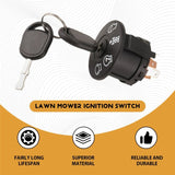 Darrahopens Tools > Power Tools > Outdoor Power Equipment Ignition Lock with Key for Riding Lawn Mower Tractor, 4-Position, Compatible with 193350 532193350