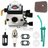 Darrahopens Tools > Power Tools > Outdoor Power Equipment STIHL FS55 FS55R FS55RC FS38 KM55 HL55 KM55R Carburetor Kit with Air Filter, Fuel Pump Kit, Spark Plug - Compatible with STIHL