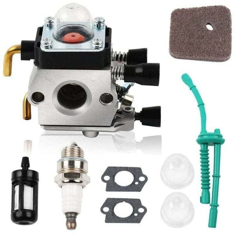 Darrahopens Tools > Power Tools > Outdoor Power Equipment STIHL FS55 FS55R FS55RC FS38 KM55 HL55 KM55R Carburetor Kit with Air Filter, Fuel Pump Kit, Spark Plug - Compatible with STIHL