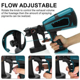 Darrahopens Tools > Power Tools > Painting Tools 1400ml Cordless High Pressure Spray Gun Flow Adjustable Spray Gun Paint Sprayer Home Interior Exterior With 2 Nozzles For Makita 21V Battery-Skin Only
