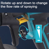Darrahopens Tools > Power Tools > Painting Tools 1400ml Cordless High Pressure Spray Gun Flow Adjustable Spray Gun Paint Sprayer Home Interior Exterior With 2 Nozzles For Makita 21V Battery-Skin Only