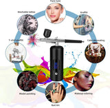 Darrahopens Tools > Power Tools > Painting Tools Airbrush Machine - Wireless Spray Gun Set with USB Charging and 3 Speed Modes, for Nail Art, Cake Decorating and Painting