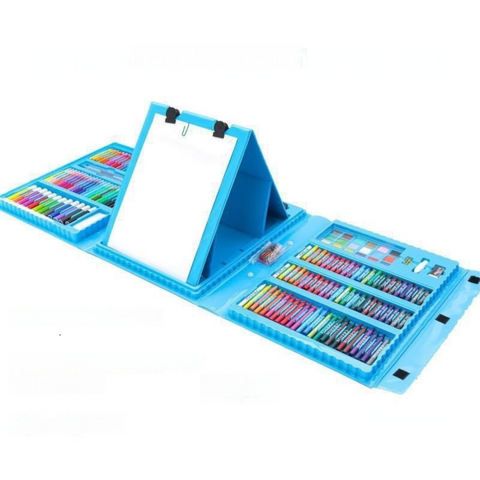 Darrahopens Tools > Power Tools > Painting Tools Blue 208-Piece Kids Art Set with Built-in Trifold Easel Drawing and Painting Kit for Students with Watercolor Pens Crayons and Pencils for Aussie Homes