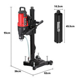 Darrahopens Tools > Power Tools > Power Drills & Accessories BAUMR-AG 3200W 280mm Wet/Dry Core Drill w/ Wheeled Stand & 102mm Bit Combo, for Concrete Coring Hole Drilling