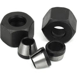 Darrahopens Tools > Power Tools > Power Drills & Accessories Milling Chuck - Set of 6, Countersunk Collet (6 mm, 6.35 mm, 8 mm), Router Collet, Collet Adapter