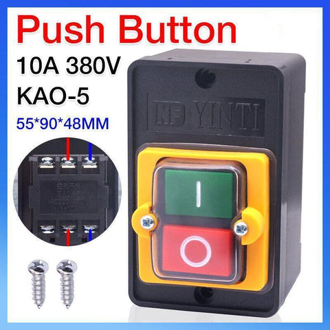 Darrahopens Tools > Power Tools > Power Drills & Accessories Motor Drill Switch Push Button For 10A 380V Kao-5 On/Off Water Proof Machine