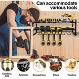 Darrahopens Tools > Power Tools > Power Drills & Accessories Power Tool Organizer Wall Mount 7 Drill Holder 3 Layer Heavy Duty Metal for Drill Plier Hammer Rack Suitable for Workshop Garage