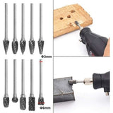 Darrahopens Tools > Power Tools > Power Drills & Accessories Tungsten Steel Rotary Files Double Cut 10pcs with 3mm Shank Compatible with Dremel Rotary Tools