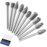 Darrahopens Tools > Power Tools > Power Drills & Accessories Tungsten Steel Rotary Files Double Cut 10pcs with 3mm Shank Compatible with Dremel Rotary Tools