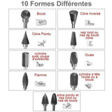 Darrahopens Tools > Power Tools > Power Drills & Accessories Tungsten Steel Rotary Files Double Cut 10pcs with 3mm Shank Compatible with Dremel Rotary Tools