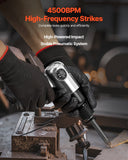 Darrahopens Tools > Power Tools > Power Drills & Accessories VEVOR Air Hammer, 4500BPM Pneumatic Hammer with 40mm Stroke & 4PCS Chisels Round Shank, Lightweight & Compact Air Chisel Pneumatic Shovel Tool for Cutting Punching Scraping