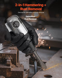Darrahopens Tools > Power Tools > Power Drills & Accessories VEVOR Air Hammer, 4500BPM Pneumatic Hammer with Rust Removal Air Needle Scaler & 4PCS Chisels Round Shank, Lightweight & Compact Air Chisel Pneumatic Shovel Tool for Cutting Scraping Demolishing