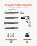 Darrahopens Tools > Power Tools > Power Drills & Accessories VEVOR Air Hammer, 4500BPM Pneumatic Hammer with Rust Removal Air Needle Scaler & 4PCS Chisels Round Shank, Lightweight & Compact Air Chisel Pneumatic Shovel Tool for Cutting Scraping Demolishing