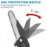 Darrahopens Tools > Power Tools > Power Saws 6" Cordless Electric Chainsaw in Blue - Portable Handheld Wood Cutter