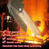 Darrahopens Tools > Power Tools > Power Saws 6" Cordless Electric Chainsaw in Blue - Portable Handheld Wood Cutter
